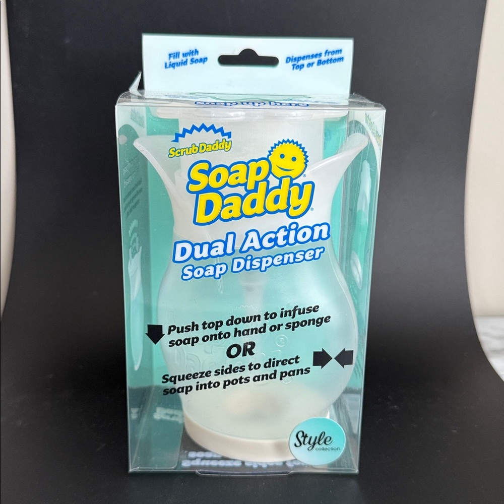 NEW Soap Daddy Dual Action Soap Dispenser, Pump and Squeeze 13.25 oz